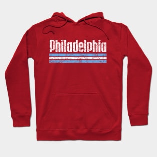 RETRO PHILADELPHIA PHILLY RED WHITE AND BLUE Hoodie